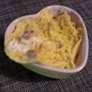 レンジで簡単！納豆入り卵焼き